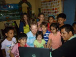 The kids loved Geoff's computer