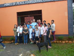 Group photo outside of the 'Prince of Peace' church